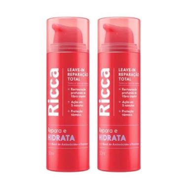 Imagem de Kit 2 Leave-In Protetor Térmico Restauração Reparação Total Ricca 50ml