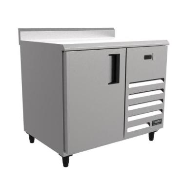 Imagem de Balcão Congelados Venâncio 100cm Inox Tampo Liso Espelhado 127V VCCH10