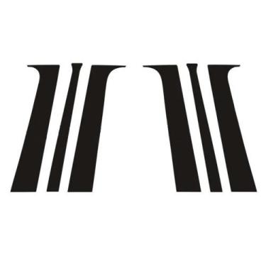 Imagem de Adesivo Coluna Celta E Prisma 4 Portas Geração 1 Preto - X11Auto