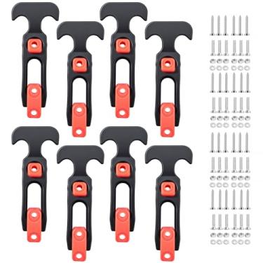 Imagem de Shu-Ran Fechos de borracha de substituição para refrigerador, barco, cama de carrinho de golfe, caixa de ferramentas, veículos off-road, máquinas agrícolas, trincos flexíveis com alça em T, laranja