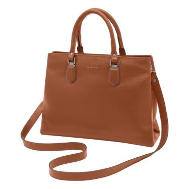 Imagem de Mariart Açaí Bolsa Feminina Transversal de Couro Bovino Legítimo (Camel)