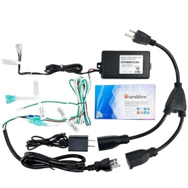 Imagem de Durablow SH4001D On/Off Dual WiFi (2,4 G + 5G) Válvula de lareira a gás + controle remoto de soprador, casa inteligente, funciona com Alexa, Google Home, SmartThings, Siri, liga/desliga + temporizador