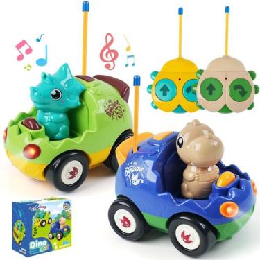 Imagem de Pacote com 2 carros de dinossauro com controle remoto ToyFuntasy para 