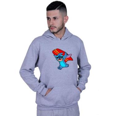 Imagem de Moletom Unissex Canguru Lilo Stitch Surf - Lafre, Cinza, G