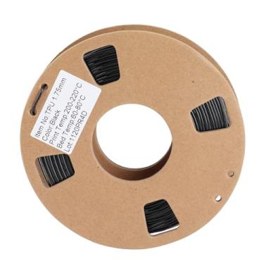 Imagem de TPU Filamento 1,75 mm Elasticidade alta flexível 95A Filamento da impressora 3D para solas de calçados Bandas Drone Parts Black 250g Spool