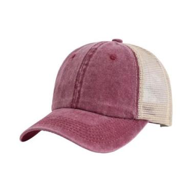 Imagem de Boné de Beisebol Unissex de Algodão Lavado - Multicolorido, 55cm-60cm,