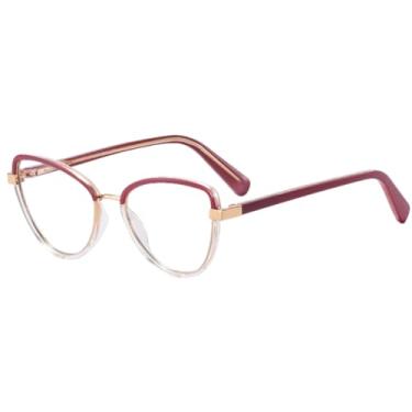 Imagem de Óculos de sol gatinho da moda para mulheres, armação cinza rosa anti-luz azul, feminino (5)