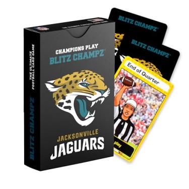 Imagem de Blitz Champz Jacksonville Jaguars Card Game | Football Card Game (Ages 7+) | Fun Family Game | Party Game | Gifts for Football Fans | Card Game for Kids | Card Game for Adults (Jacksonville Jaguars)