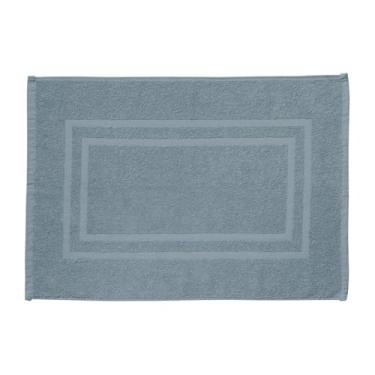 Imagem de Toalha de Piso Gr�cia 100% Algod�o, Alta Absor��o, Felpuda, 600g/m�, 50x70cm, Conforto e Maciez, Ideal para Banheiro, Piso Seco e Seguro, Design Sofisticado, Lav�vel na M�quina � Altihaus (Jeans)