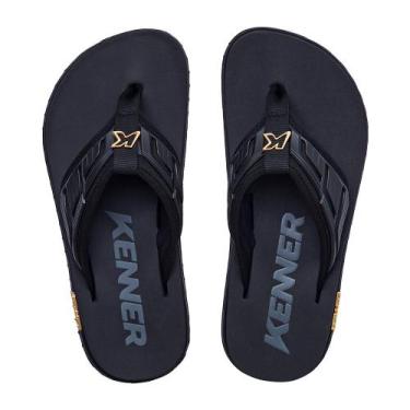 Imagem de Chinelo Kenner Kivah Full Force Novo Modelo Pin Dourado, 39, Preto