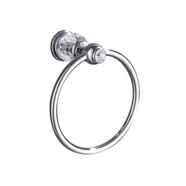 Imagem de Prateleiras De Banheiro Suporte De Papel Higiênico De Latão Sólido De Ouro Zircônio De Luxo, Suporte De Trilho De Barra De Toalha Polida, Anel De Toalha De Base Redonda, Towel Ring 1