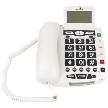 Imagem de Telefone com Fio para Sênior Amplificado, Monitoramento de Áudio e SOS, 1 Ap, CLEARSOUN...