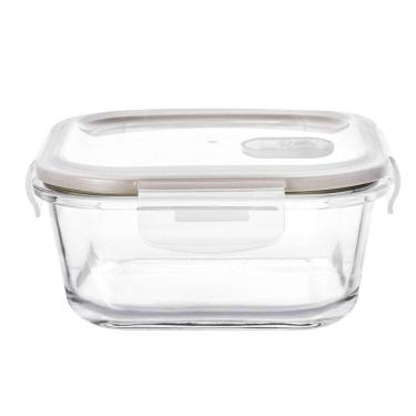Imagem de Pote Hermético Quadrado Em Vidro 520ml 65x137x137cm