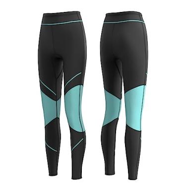 Imagem de GoldFin Calças femininas de neoprene de 2 mm para hidroginástica, mergulho, surfe, caiaque, natação em água fria (calça preta, M)