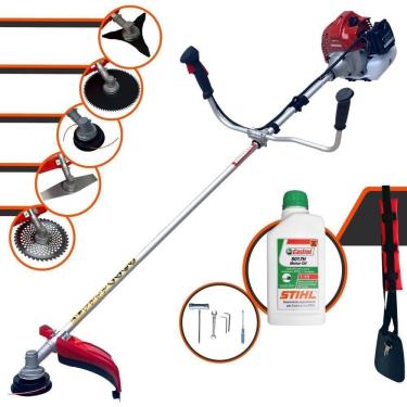 Imagem de Roçadeira Robusta Kawashima Bcj521 2,5hp 5 Em 1 + Óleo Stihl