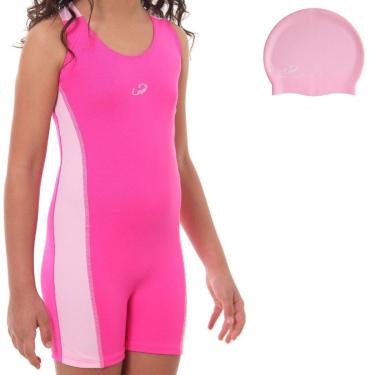 Imagem de Macaquinho Natação Infantil Feminino Hammerhead + Touca Sili-Feminino