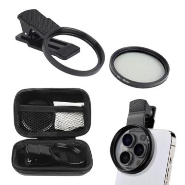 Imagem de Filtro de lente de câmera de telefone Cpl com clipe de 52 mm, melhora a qualidade da foto, filtro circular polarizador, para entusiastas de fotografia, filtro Cpl ultrafino multirevestido compatível
