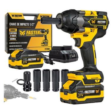 Imagem de Chave De Impacto Digital 500nm 21v C/ 02 Bat 4.0 Ah Com Maleta FST008 