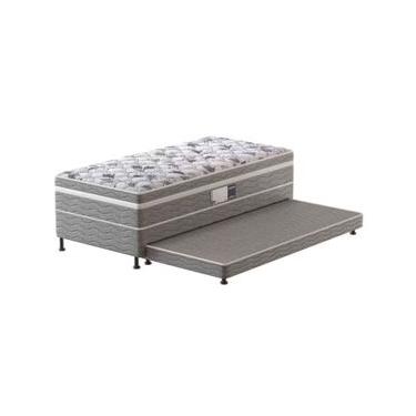 Imagem de Cama Box Conjugada de Solteiro Probel PROdormir Advanced com Cama Auxiliar 65x188x88 cm – Branco/Cinza