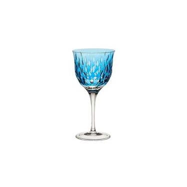 Imagem de Taça para vinho branco em cristal Strauss Overlay 225.103.152 330ml azul claro