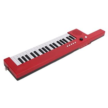 Imagem de Luqeeg Teclado de 37 Teclas, Piano, Guitarra Portátil, órgão Eletrônico, Mini Keytar Com Polifonia de 32 Notas, Função de Microfone para Entusiastas de Música, 4,4 X 1,5", Alto-falante único