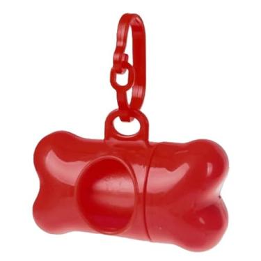 Imagem de Suporte Porta Saquinho Pet Cata Caca com 1 Refil Cata Cocô Cachorro Gato Passeio Higiene Canina Coletor De Fezes Cores Diversas (VERMELHO)