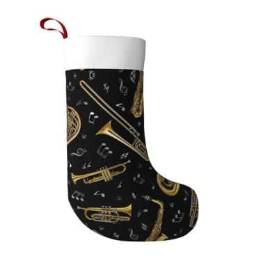 Imagem de Meias de Natal com estampa de instrumentos musicais, meias de doces com tema natalino, adultos, árvore de Natal