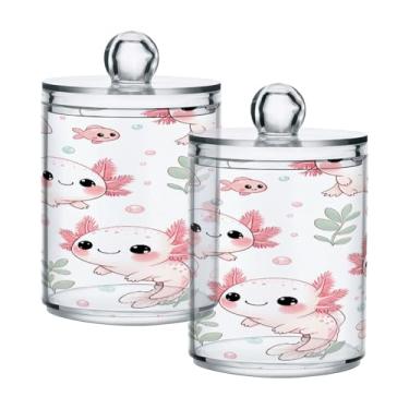 Imagem de Qilmy Qtip Suporte de 400 ml, lindo frasco de armazenamento de boticário de plástico transparente com tampa, dispensador de recipiente de banheiro para bola de algodão, cotonete, fio dental, pacote