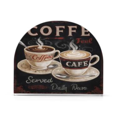 Imagem de Qilmy Porta-guardanapos de acrílico para café, suporte de guardanapo de coquetel de plástico transparente para mesas de restaurante de cozinha, 1 peça