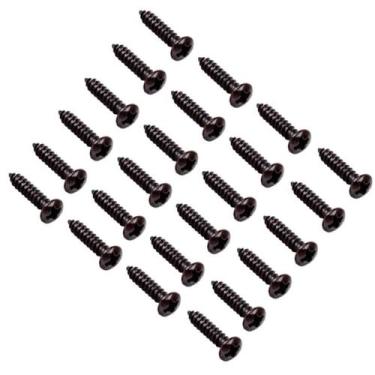 Imagem de KIT 24 Parafuso Preto Para Escudo Guitarra Baixo 3mm X 14mm - DOLPHIN