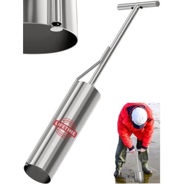 Imagem de SturdyShape Pistola de moluscos de aço inoxidável com ventilação V4 de 91 polegadas e 12 cm de diâmetro HD para escavadores e colheitadeiras de moluscos recreativos (V4 91,4 cm)