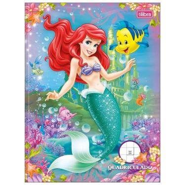 Imagem de Caderno brochura quadriculado capa dura 1x1cm 40 fls Princesas Tilibra
