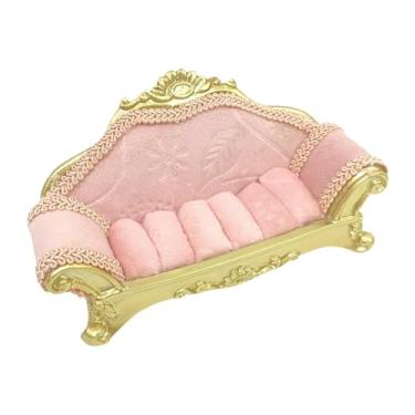 Imagem de APLVFFZH Suporte para Expositor de Joias em Formato de Sofá, Organizador de Joias Multifuncional para Lojas, Cômodas E Expositores de Fotografia, Rosa