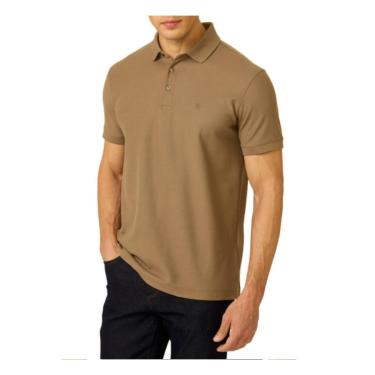 Imagem de Camisa Polo Masculina Dudalina Pima Bege Médio - 7743090-Masculino