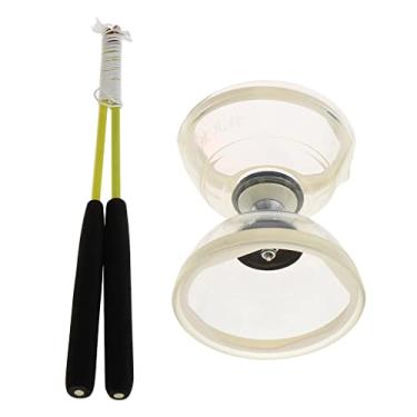 Imagem de Milageto Diabolo Chinês Premium Médio de 12,7 Cm (5 Polegadas) com Conjunto de Corda de Carbono, Cores Sortidas Disponíveis, Branco