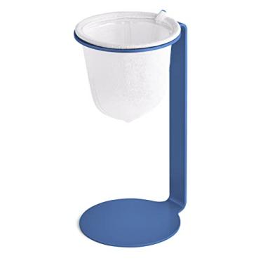 Imagem de Mini Coador de Café Naxos com Suporte de Aço Reforçado e Filtro de Algodão Reutilizável – Preparo Individual, Portátil e Sustentável, Café Coado Autêntico – Cor: Azul