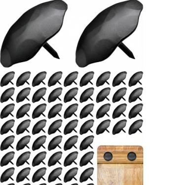 Imagem de Otoolling 50 peças Clavos grandes de ferro de 3,8 cm, pregos decorativos de ferro antigo, fixadores ornamentais rústicos para portas de madeira, venezianas, vigas de madeira sintética, portões e