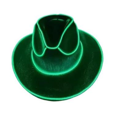 Imagem de Chapéu De Cowboy/Cowgirl Com LED, Perolado, Estilo Western, Para Dança