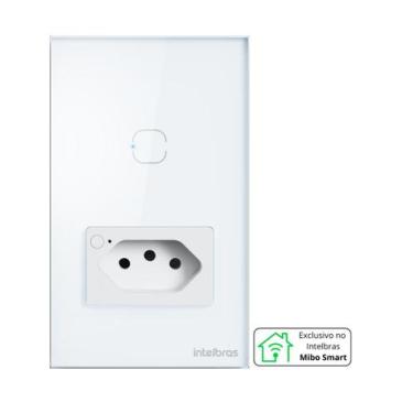 Imagem de Tomada com Interruptor Inteligente WI-FI ETW 1011 Intelbras Branco