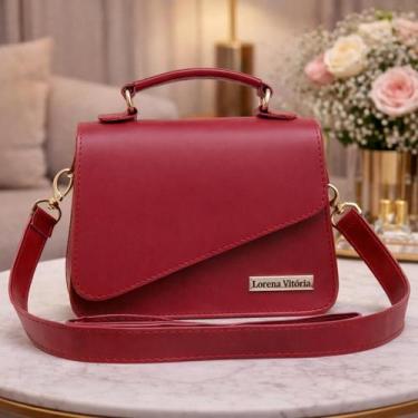 Imagem de Bolsa Pequena Feminina Transversal e de Mao - MH Bolsas, Vermeho