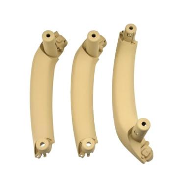 Imagem de Compatível Com BMW X3 X4 F25 F26 2010-2017 Auto Esquerda Direita Maçaneta Da Porta Interna Maçaneta Do Painel Da Porta Interna Puxar Guarnição Da Tampa 51419209213 51419209214(LHD Beige 3pcs)