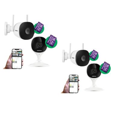 Imagem de Kit Câmera 2 Interna 2 Externa Mibo C/ Cartão 32gb Intelbras