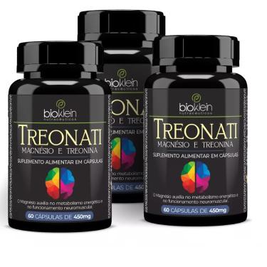 Imagem de Kit 03 TREONATI (Magnesio e Treonina) 450 mg 60 Caps Bioklein