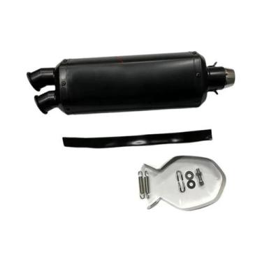Imagem de Silenciador De Escape Universal Para Motocicleta 51mm Com Saída Dupla 