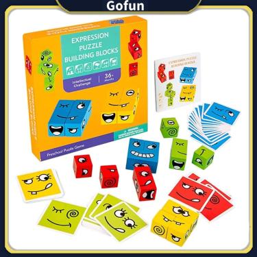 Imagem de Jogo de quebra-cabeça Emoji Cube Face Change com sino para crianças e família