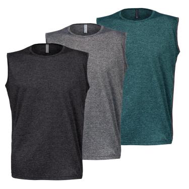 Imagem de Kit 3 Camisetas Regata Machão Dry Masculina Fitness-Masculino