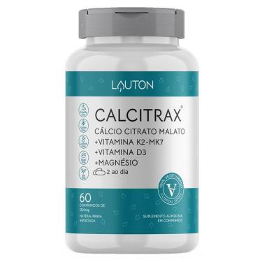 Imagem de Calcitrax Cálcio Citrato Malato K2 MK7 60 Comprimidos - Lauton-Unissex