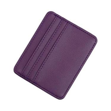 Imagem de Carteira Slim Minimalista Com Bloqueio RFID Para Cartões De Crédito, P