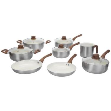 Imagem de Conjunto de Panelas Antiaderente Cerâmica de Indução New York 8 Peças 