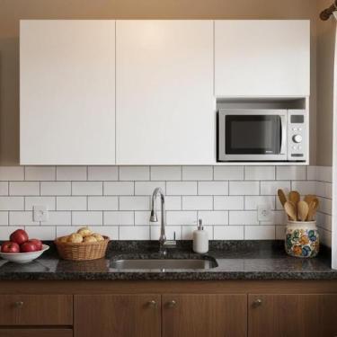 Imagem de Armário Aéreo de Cozinha Multiuso 120x70 Modular 3 Portas Nicho Microo